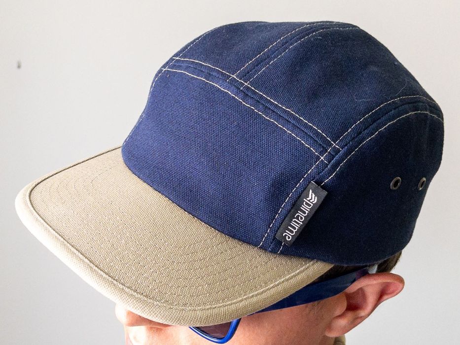 Pinetime; czapka z daszkiem, granatowo-beżowa (dwukolorowa)