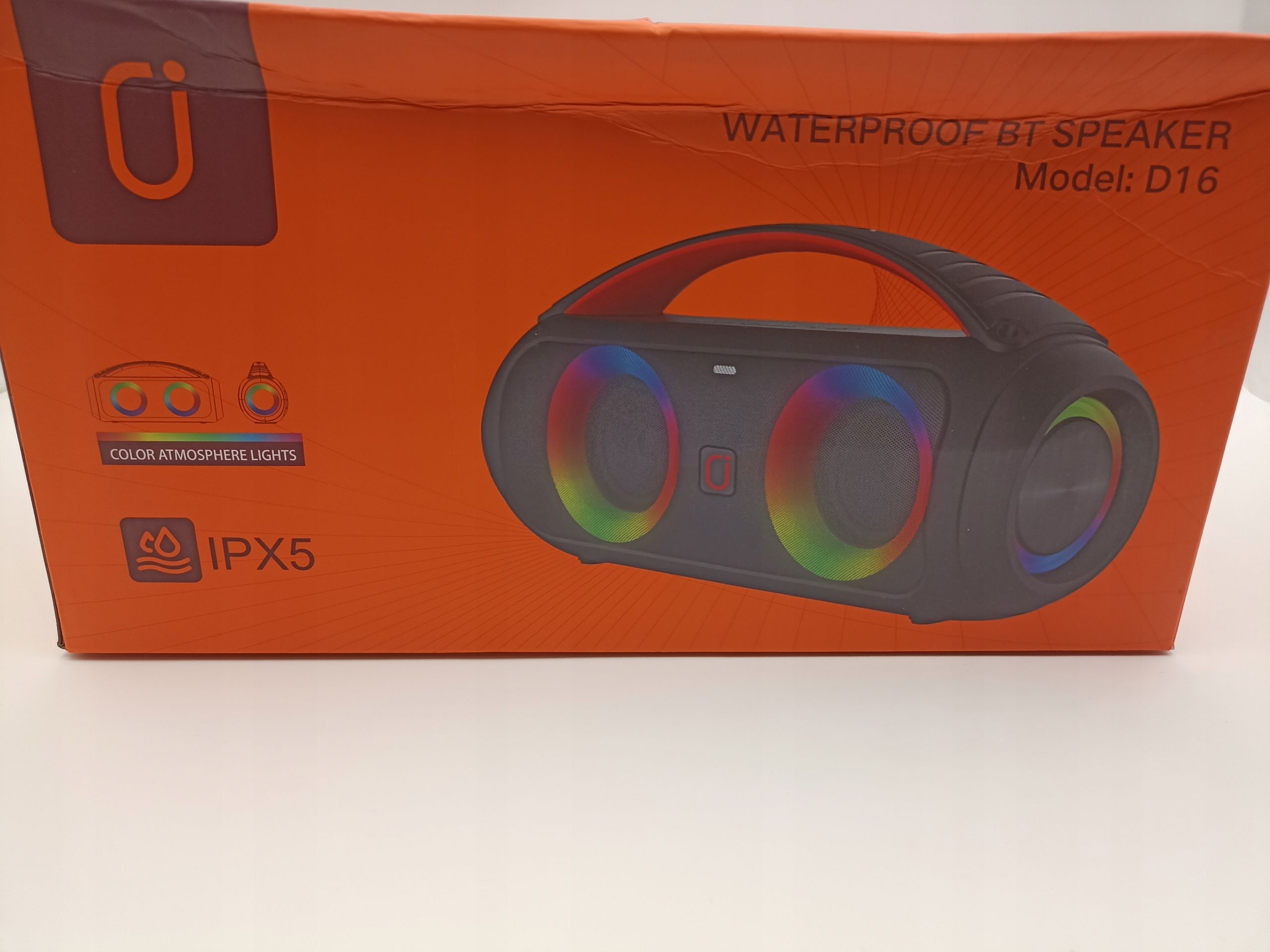 Przenośny głośnik Bluetooth JAUYXIAN D16 Boombox Oświetlenie RGB