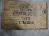Caixa Vazia Madeira Vintage Dão Reserva Vinho Mesa 6L Magnum