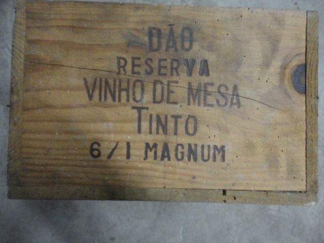 Caixa Vazia Madeira Vintage Dão Reserva Vinho Mesa 6L Magnum