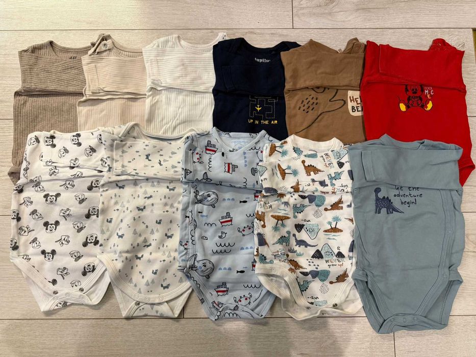 Paczka ubrań dla chłopca rozm 56-68 H&M, Smyk, Coccodrillo, Lupilu itd