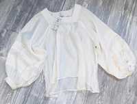 Bluzka koszula luźna oversize s xs 36 duża L 40 biała beż Reserved