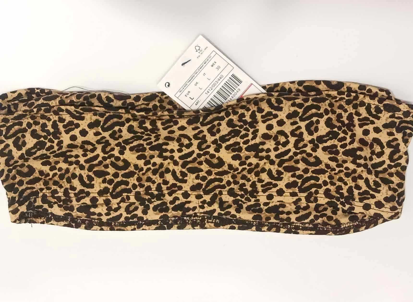 STRADIVARIUS nowy staniczek opaska lamparcik M