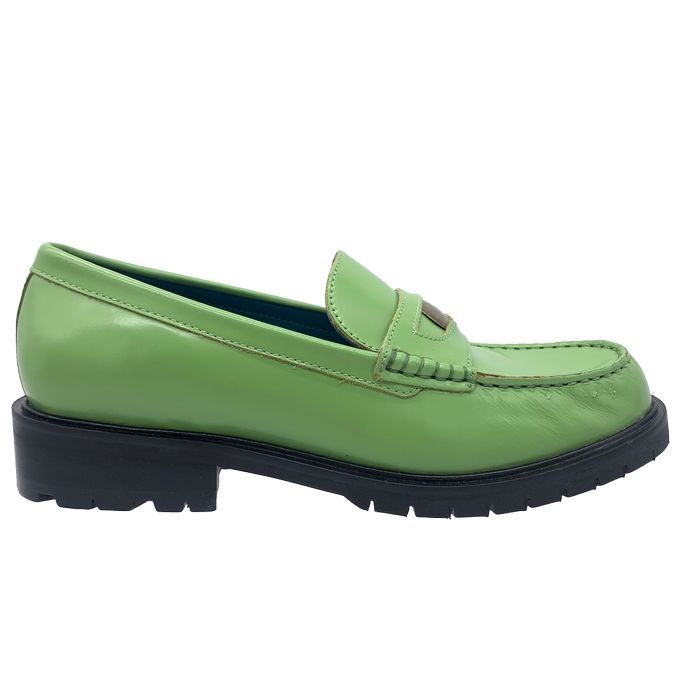 Buty damskie półbuty skórzane zielone Free People rozmiar 38