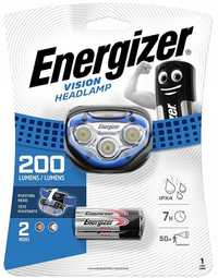 Nowa latarka czołowa Energizer VISION Headlight 200 lm + 6szt baterii