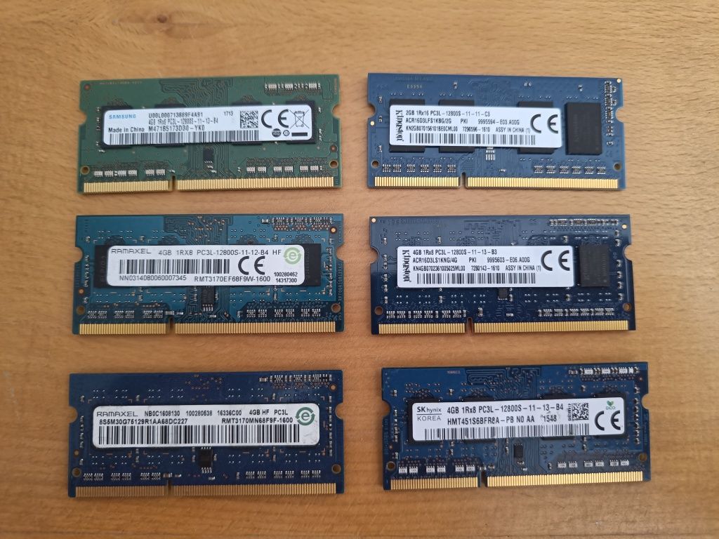 Озу оперативна пам'ять для ноутбуків DDR3, DDR3L 2gb, 4gb