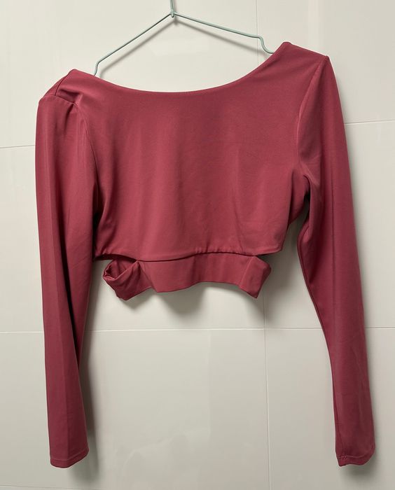 Damski crop top długi rękaw S