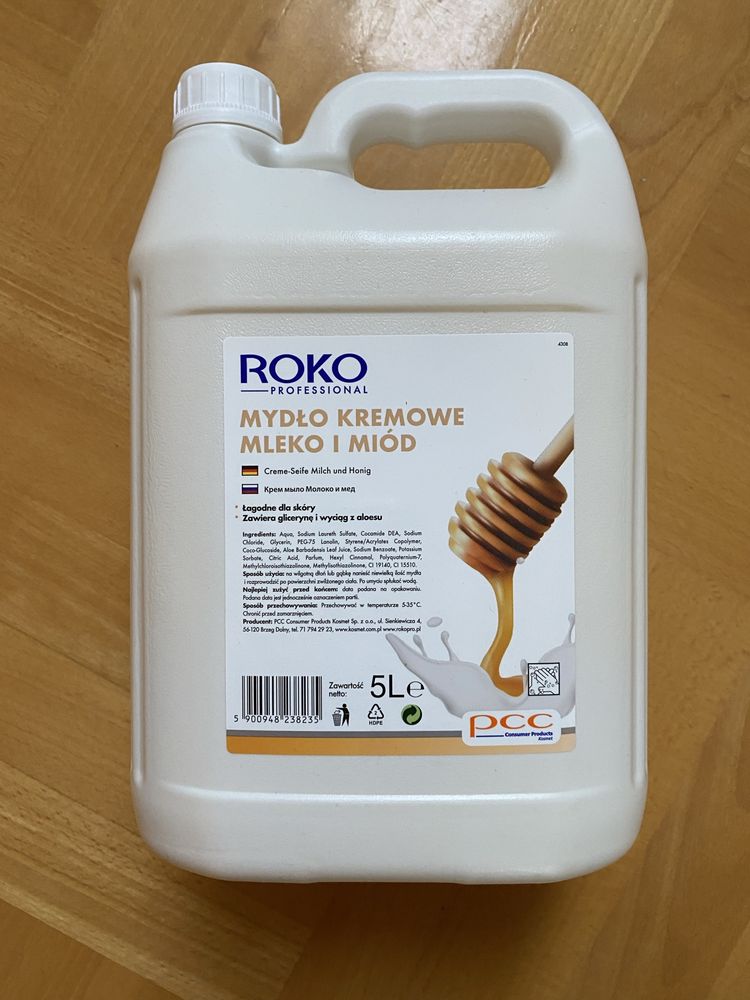 Mydło kremowe mleko i miód 5 litrów ROKO