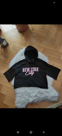 Bluza damska czarna new york rozmiar s