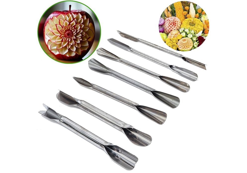 Zestaw dłutek wykrawacze do owoców warzyw 7szt 14 ostrzy carving #47