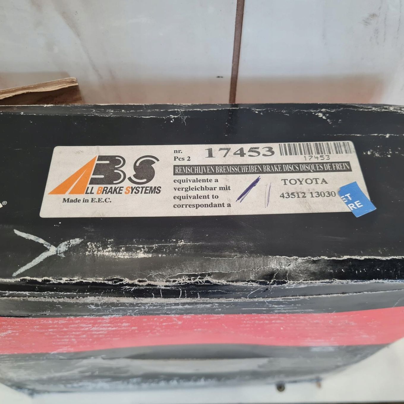 TOYOTA COROLLA E12 TARCZE HAMULCOWE KPL A.B.S. 17453