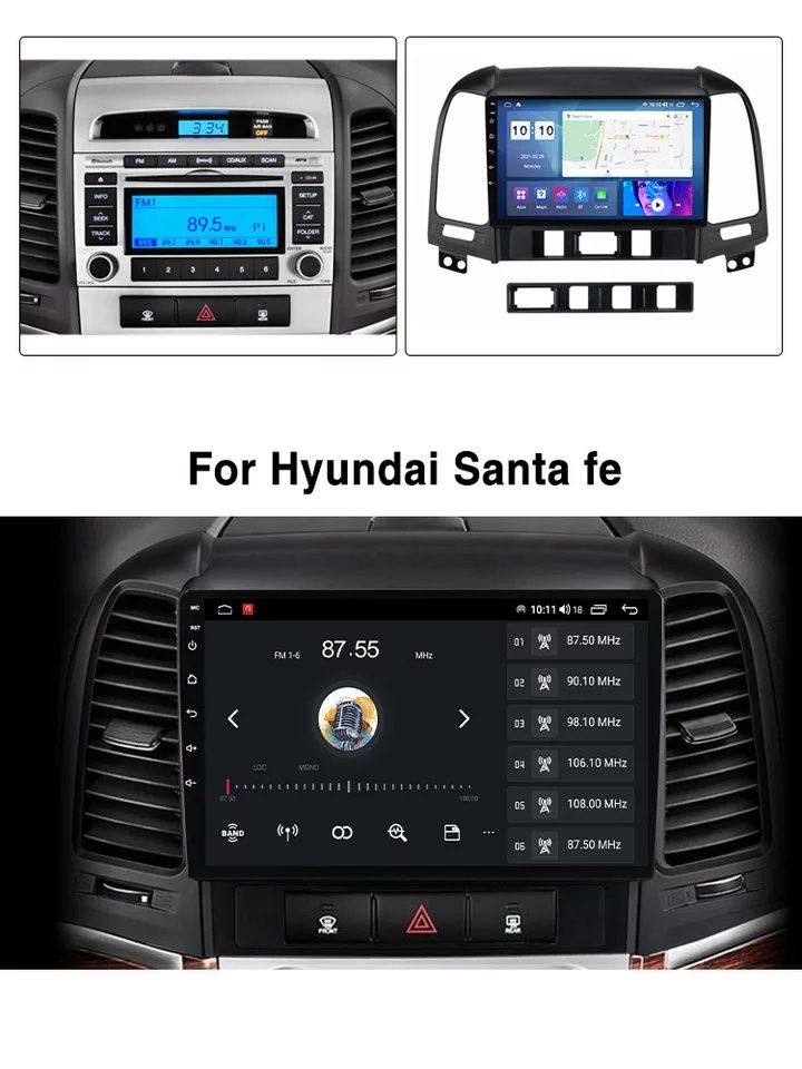 Штатная магнитола Hyundai Santa Fe(2006-2012) 2\32GB ANDROID 11
