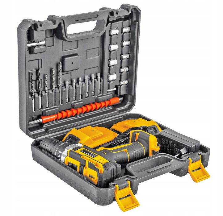 Nowa Udarowa Wiertarka Wkrętarka Akumulatorowa Walizka 2xAKU 20V