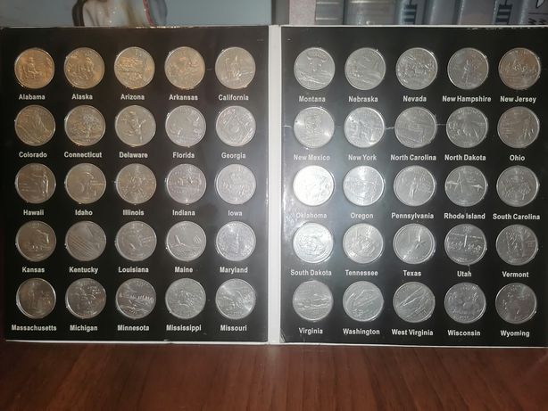 Набор 25ти центовых монет (Штаты США) коллекционный.