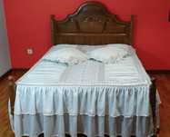Mobília de quarto de casal vintage, com tampos de mármore