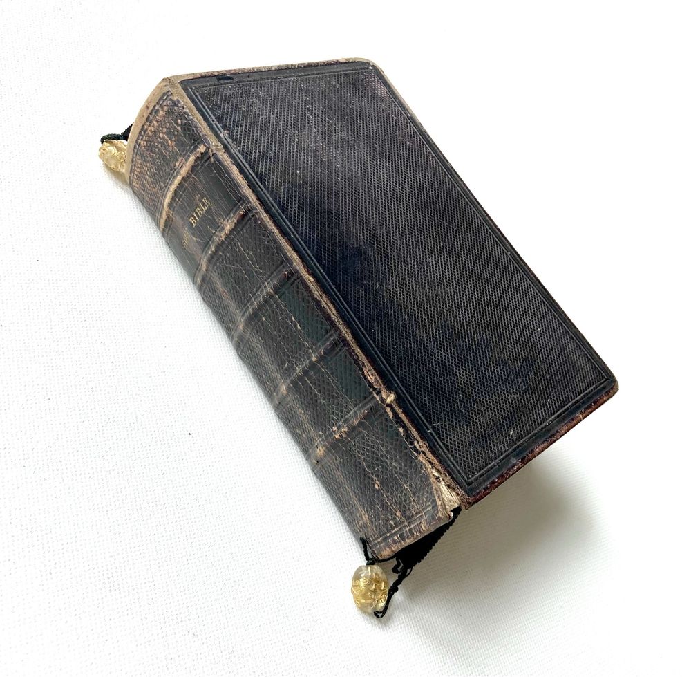 Stara książka Biblia Święta angielska 1852