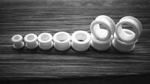 Brincos piercings alargadores tuneis plugs de orelha silicone
