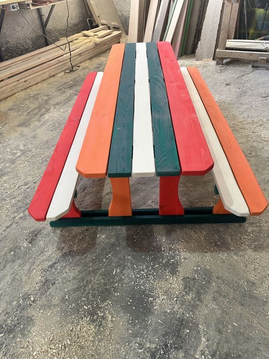 Дитяча пісочниця з кришкою + столик з лавками!