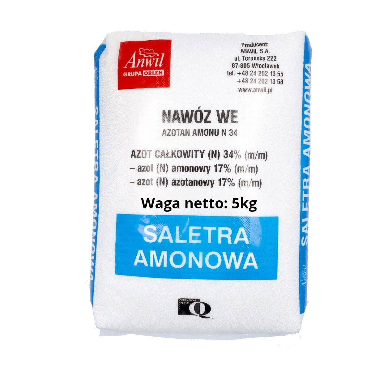 Saletra Amonowa Nawóz uniwersalny Anwil 5kg