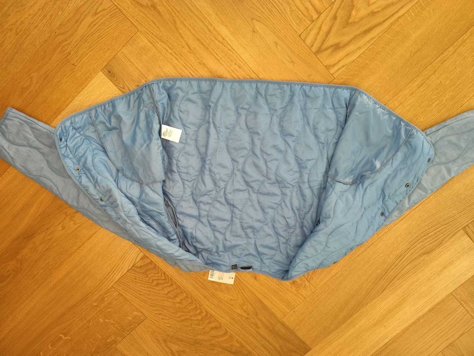 Nowa kurtka damska pikowana 44/46 L/XL/XXL niebieska pudełkowa