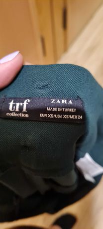 Calças Verdes Esmeralda com cinto Zara