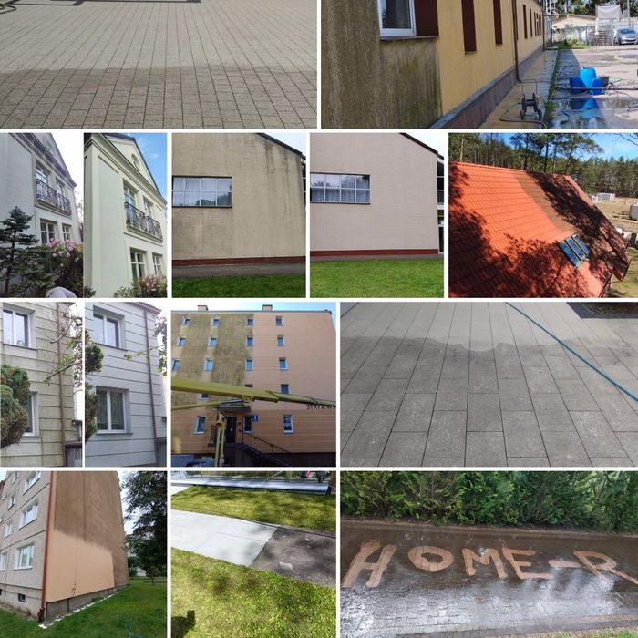 Mycie, czyszczenie-elewacja, kostka, dach. Wycena i zadowolenie GRATIS