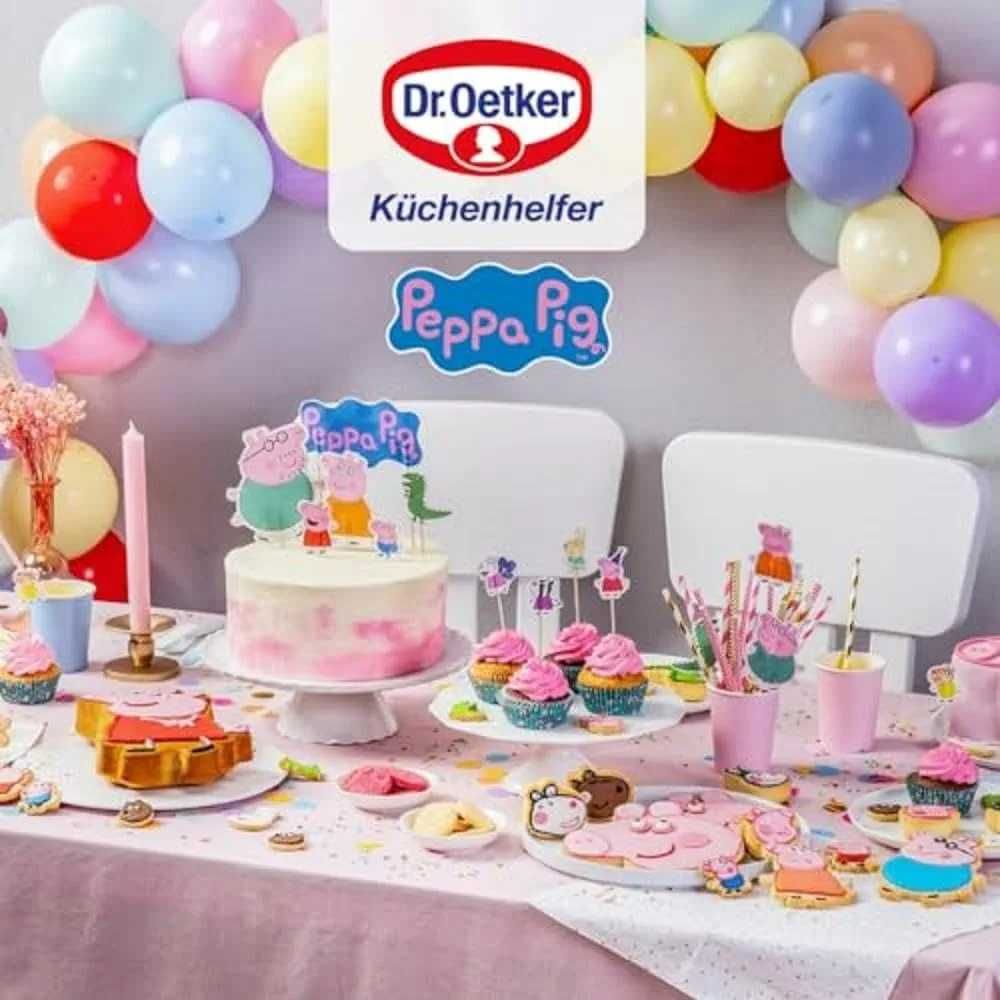 Dr. Oetker nowe Papierowe toppery na ciasto tort Świnka Peppa