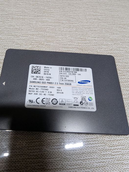SSD Samsung PM851 256 GB