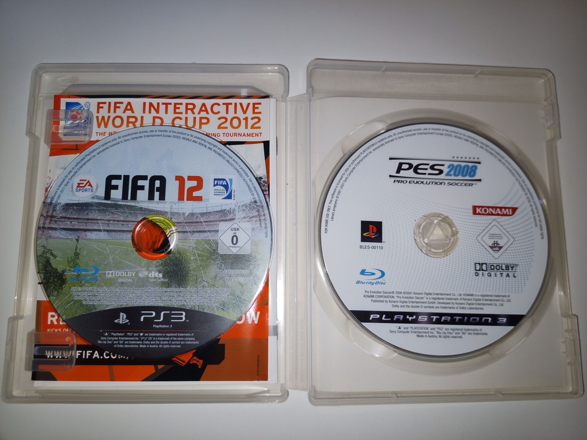2 szt gra PS3 FIFA 12 i PES 2008