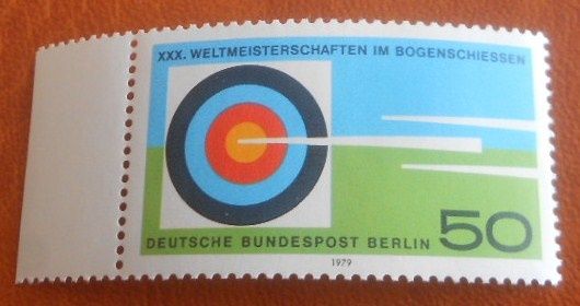 Znaczki pocztowe-Niemcy(Berlin) 79r -Łucznictwo