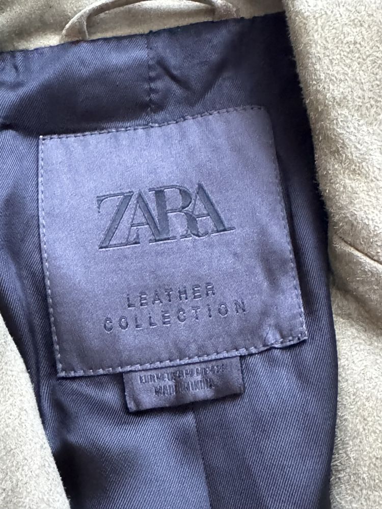 Женский пиджак Zara кожаный