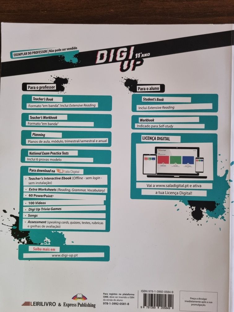 Manuais de Inglês do 11° Digi Up do professor