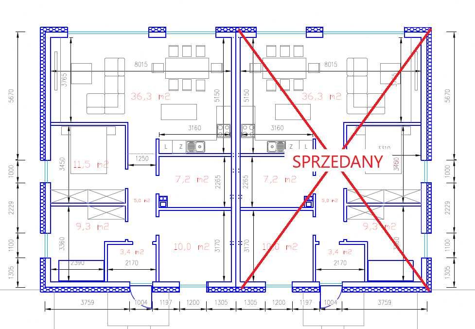 Na sprzedaż OSTATNI NOWY dom gotowy do odbioru 87m2 Wieluń - Topolowa