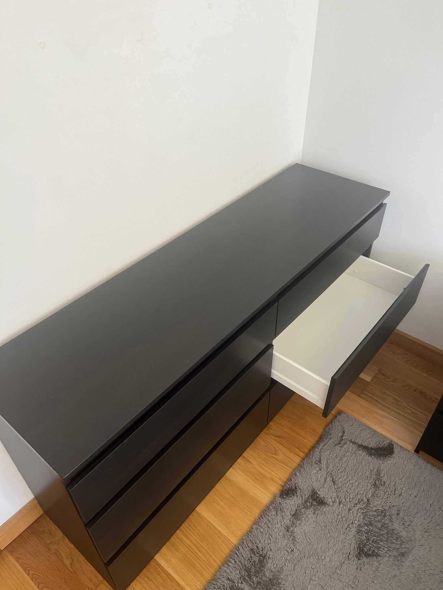 Cômoda IKEA Kullen – Preto Acastanhado – Como Nova