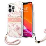 Etui Guess Marble Strap Collection na iPhone 13 Pro Max 6,7" - różowe