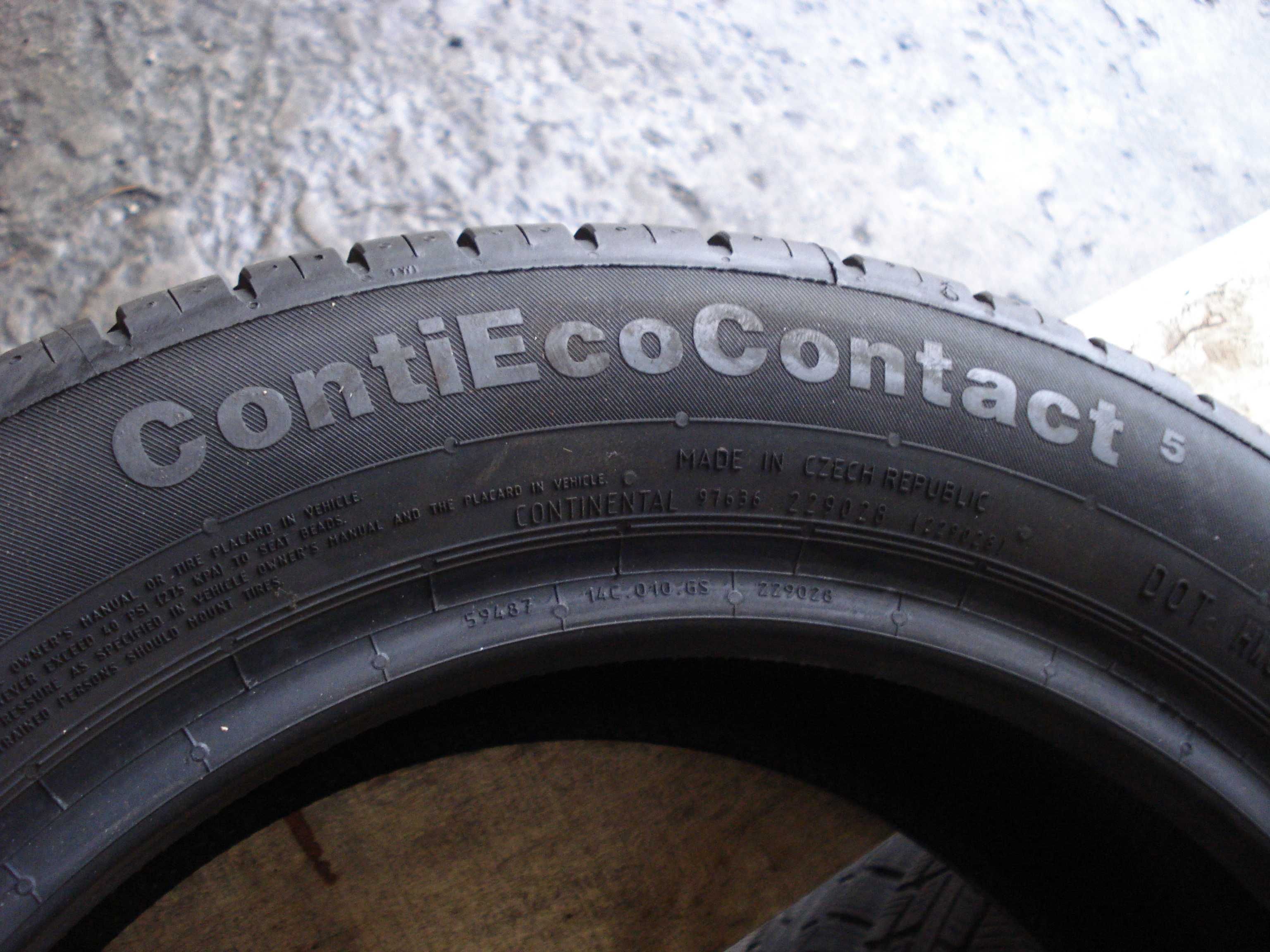 Continental Eco Contact 5 185/55 r 15  4 - sztuki letnie