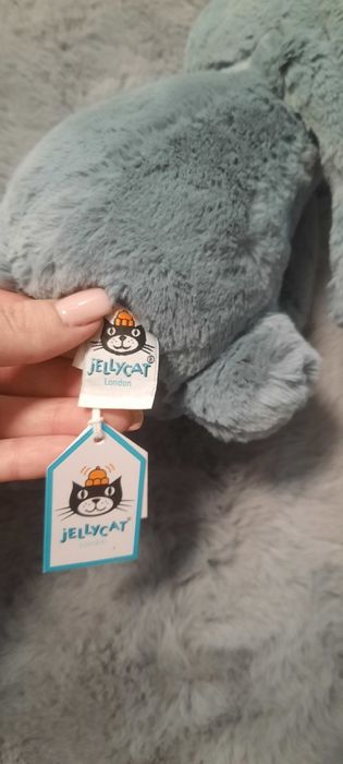 М'яка іграшка зайчик сіро-блакитного кольору 31 см Jellycat