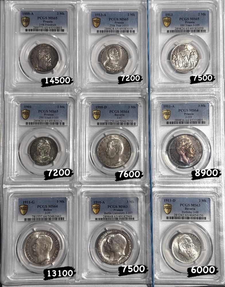Монеты Германии,США,Австрии в слабах NGC,PCGS
