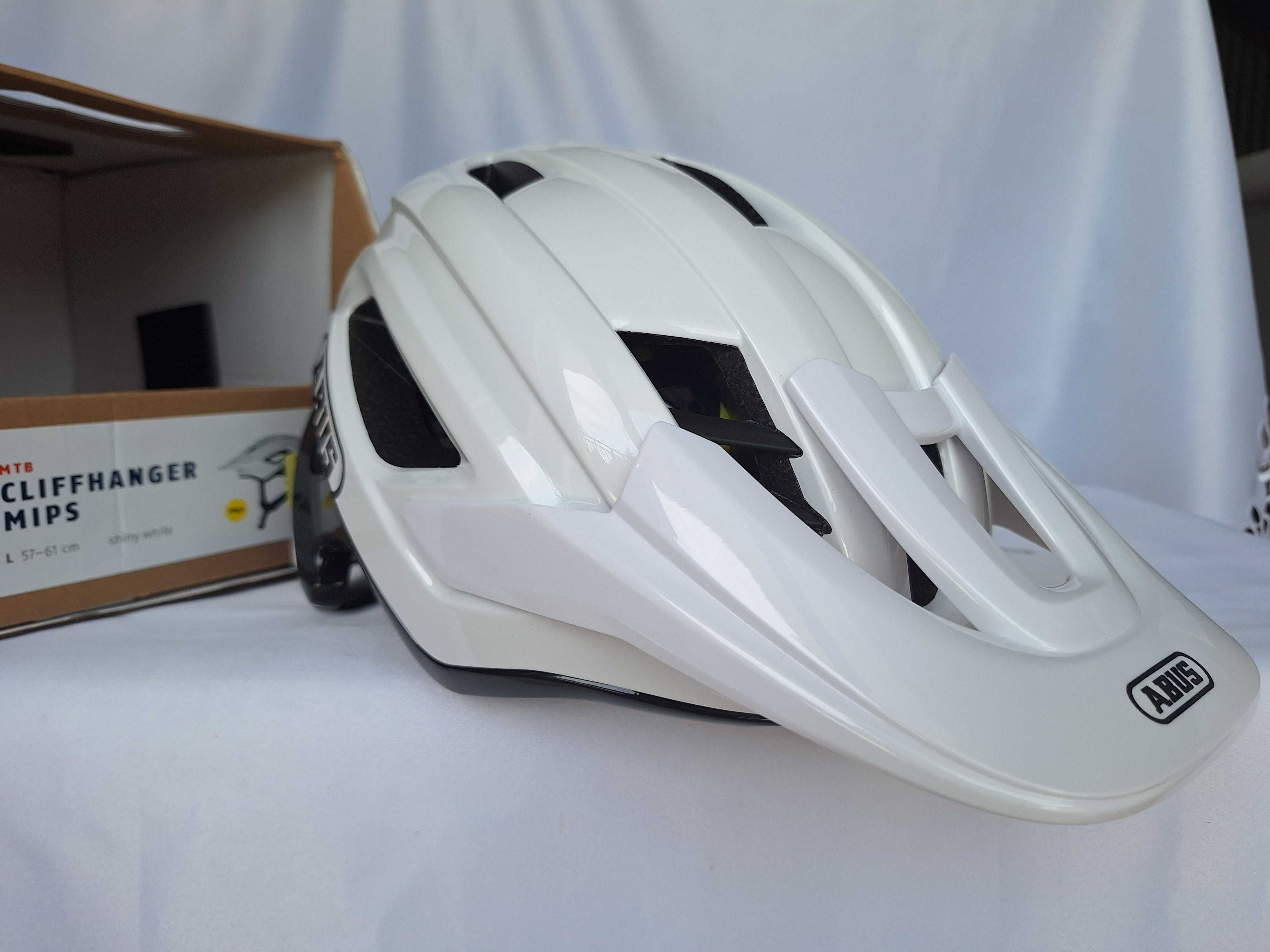 Kask rowerowy Abus Cliffhanger Mips Shiny White L 57-61cm