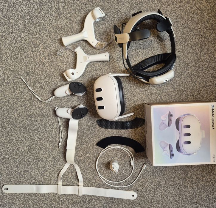 Meta quest 3 512GB +GWARANCJA +43 GIER +BOBOVR +bateria +paletki