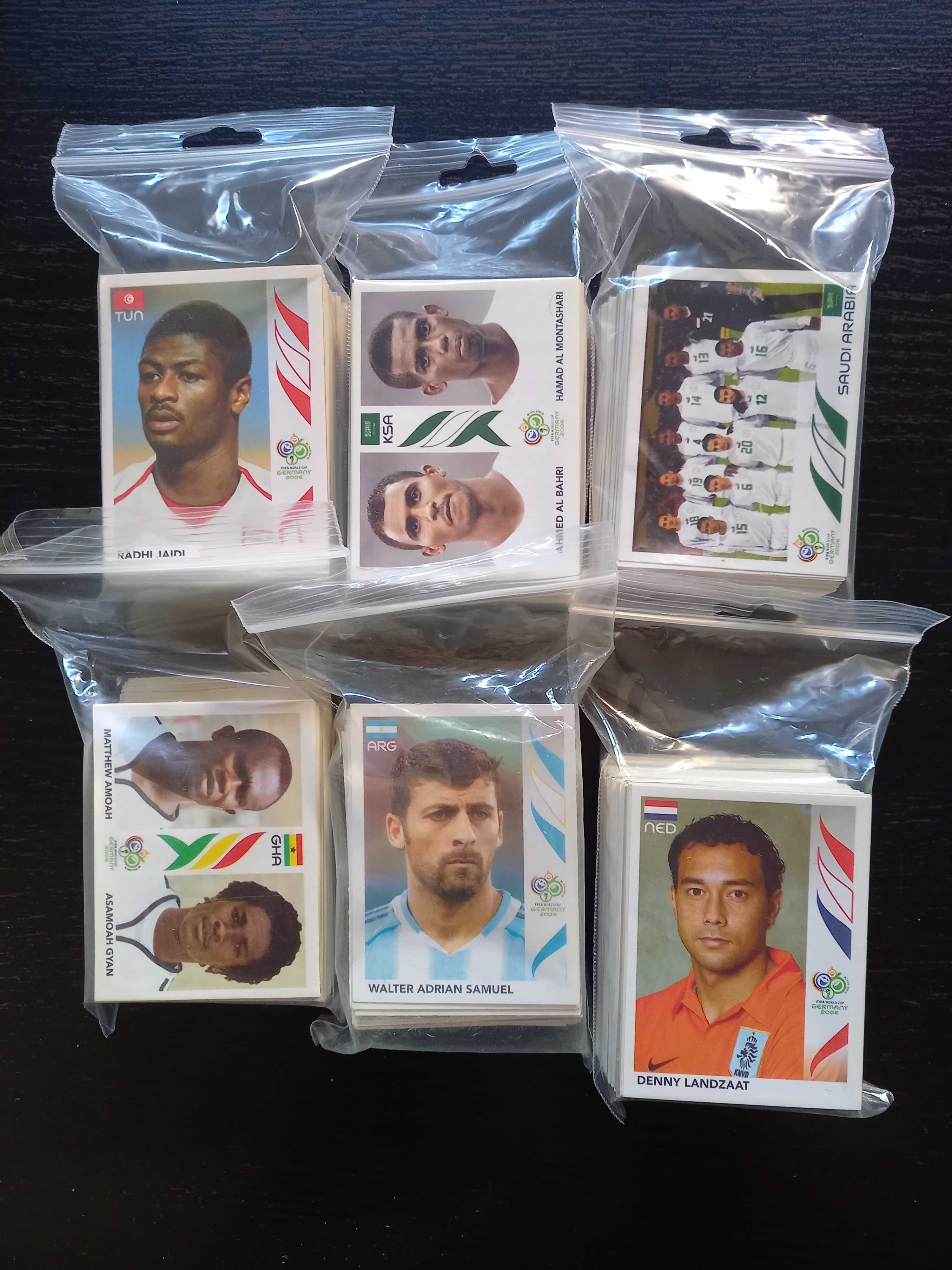 Lote de cromos futebol 1163 + Caderneta Mundial 2006 Germany Panini