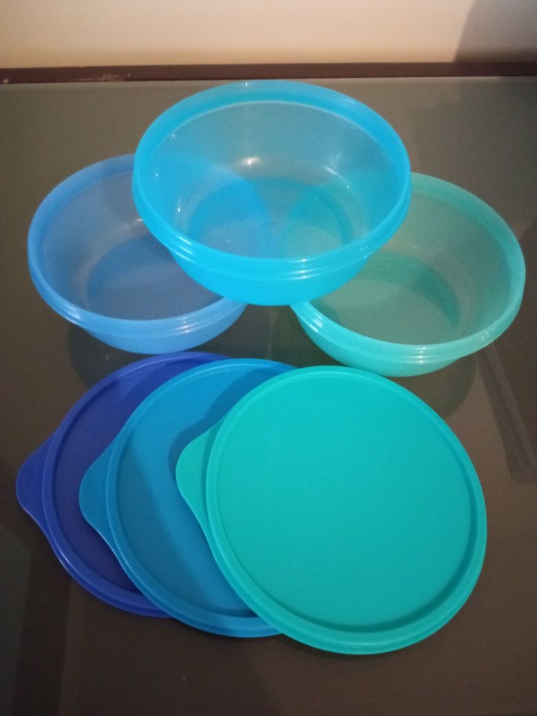 Conjunto de 3 Espaciais Médias Tupperware Novo