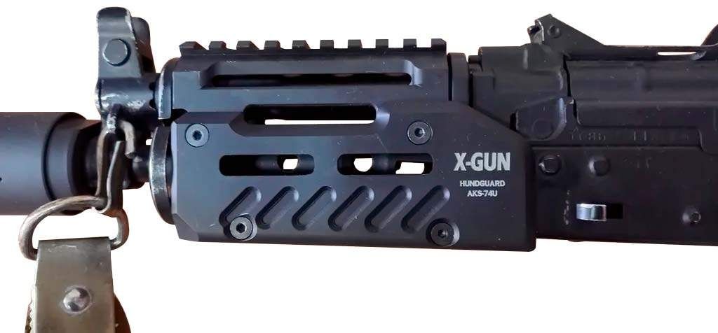 Цівка X-GUN Handguard для АКС-74У (алюміній) чорна