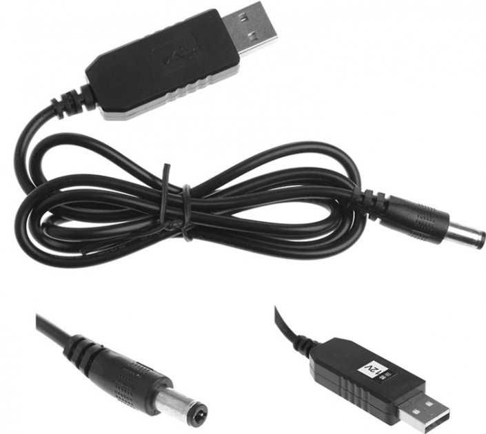 USB-DC 5.5 2.1 преобразователь на 9V кабель для WI-FI  роутера и др. у