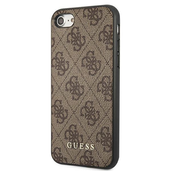 Etui Ochronne Guess 4G Brązowe dla iPhone Se/7/8 - Elegancja i Styl