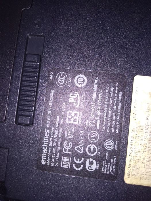 Emachines e520 Series para peças64739682536705123