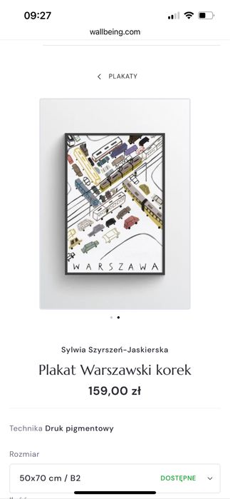 Plakat „Warszawski korek” Sylwia Szyrszeń-Jaskierska