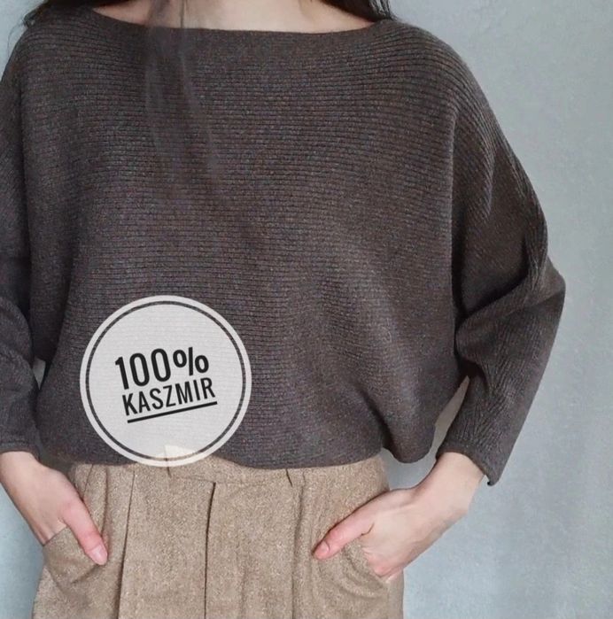 Sweter kaszmir Max&Moi/luźny krój