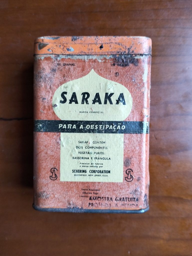 Antiga lata fármaco Saraka 1919