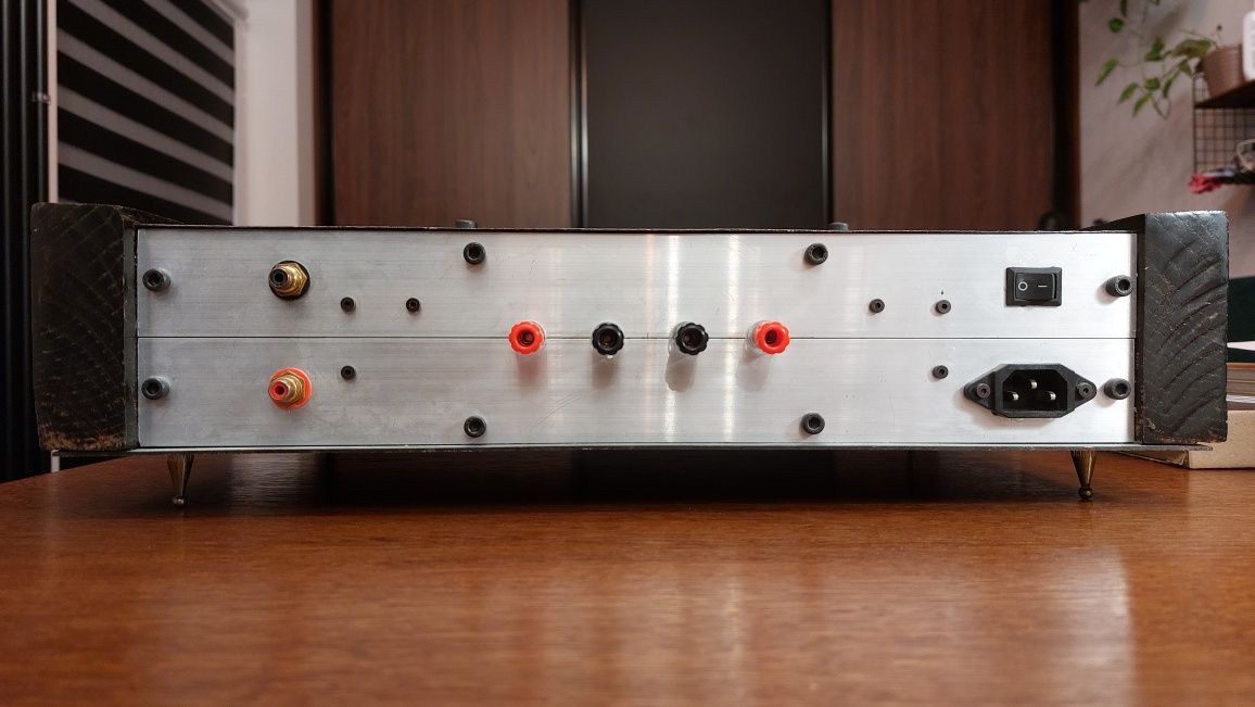 Wzmacniacz w dębowej obudowie Gainclone LM3886TF stereo solidny